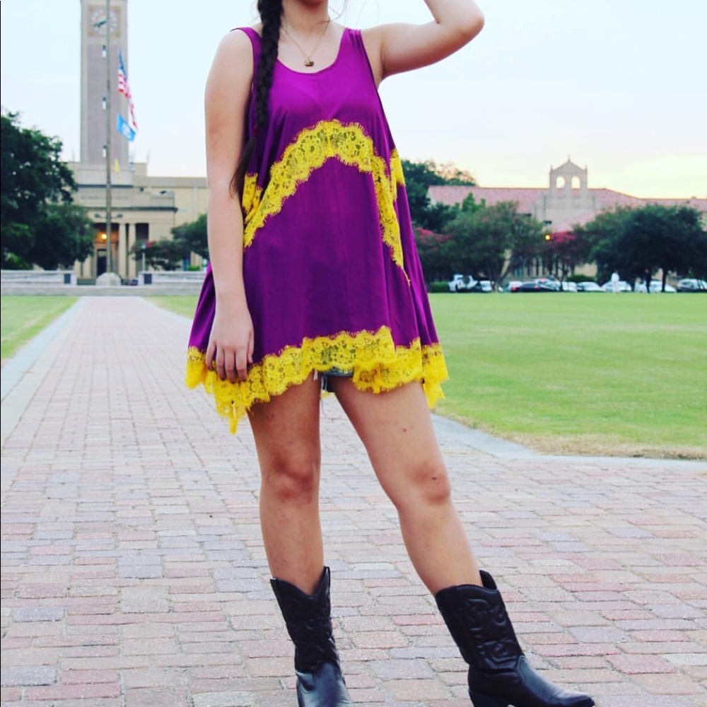 GAMEDAY Umgee Purple and Gold Top or Dress